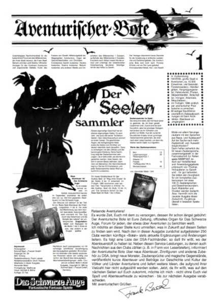 Aventurischer Bote Nr. 1 Das Schwarze Auge Fan-Magazin Zeitrung DSA