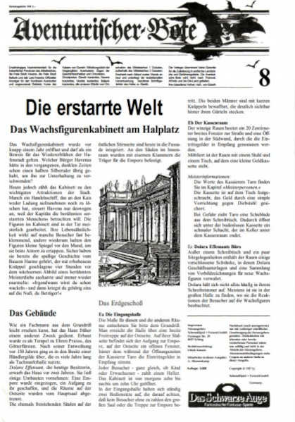 Aventurischer Bote Nr. 8 Das Schwarze Auge Fan-Magazin Zeitrung DSA Der Bote Nr. 8