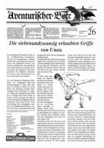Aventurischer Bote Nr. 26 Das Schwarze Auge Fan-Magazin Zeitrung DSA Der Bote Nr. 26