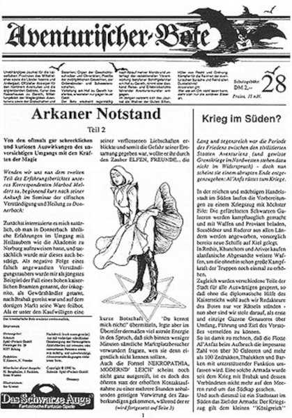 Aventurischer Bote Nr. 28 Das Schwarze Auge Fan-Magazin Zeitrung DSA Der Bote Nr. 28