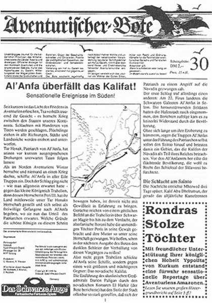 Aventurischer Bote Nr. 30 Das Schwarze Auge Fan-Magazin Zeitrung DSA Der Bote Nr. 30