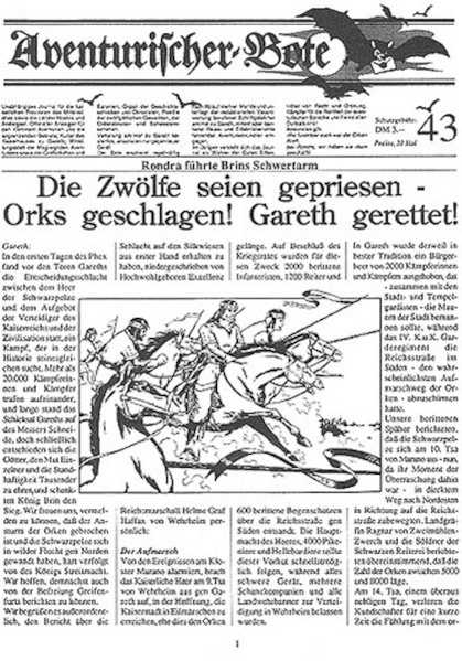 Aventurischer Bote Nr. 43 Das Schwarze Auge Fan-Magazin Zeitrung DSA Der Bote Nr. 43