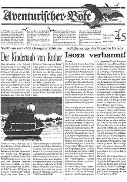 Aventurischer Bote Nr. 45 Das Schwarze Auge Fan-Magazin Zeitrung DSA Der Bote Nr. 45
