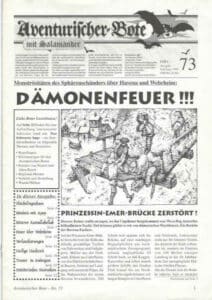 Aventurischer Bote Nr. 73 Das Schwarze Auge Fan-Magazin Zeitrung DSA Der Bote Nr. 73