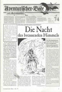 Aventurischer Bote Nr. 74 Das Schwarze Auge Fan-Magazin Zeitrung DSA Der Bote Nr. 74