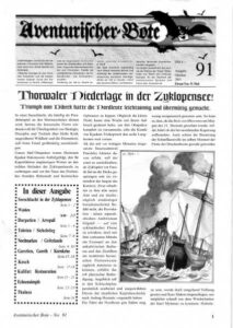 Aventurischer Bote Nr. 91 Das Schwarze Auge Fan-Magazin Zeitrung DSA Der Bote Nr. 91