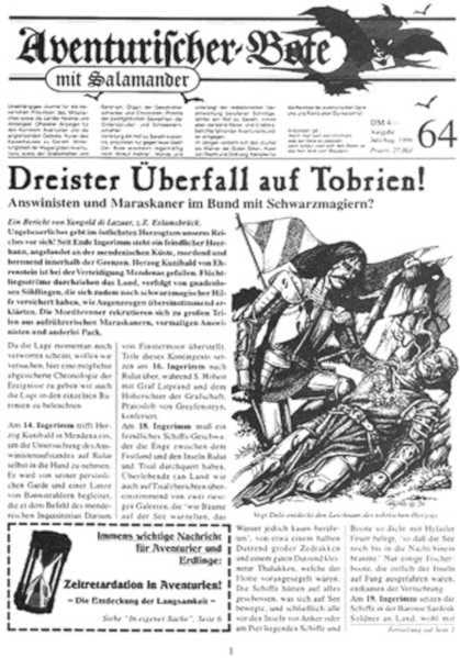 Aventurischer Bote Nr. 64 Das Schwarze Auge Fan-Magazin Zeitrung DSA Der Bote Nr. 64