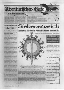 Aventurischer Bote Nr. 72 Das Schwarze Auge Fan-Magazin Zeitrung DSA Der Bote Nr. 72