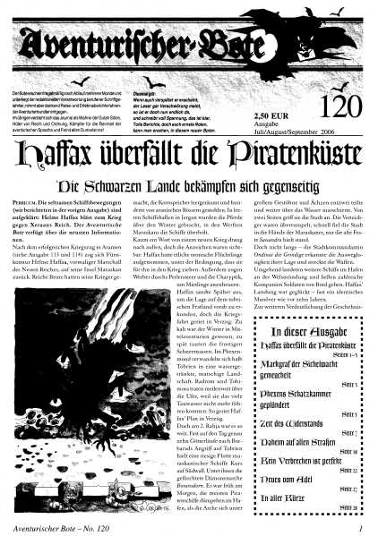 Aventurischer Bote Nr. 120 Das Schwarze Auge Fan-Magazin Zeitrung DSA Der Bote Nr. 120