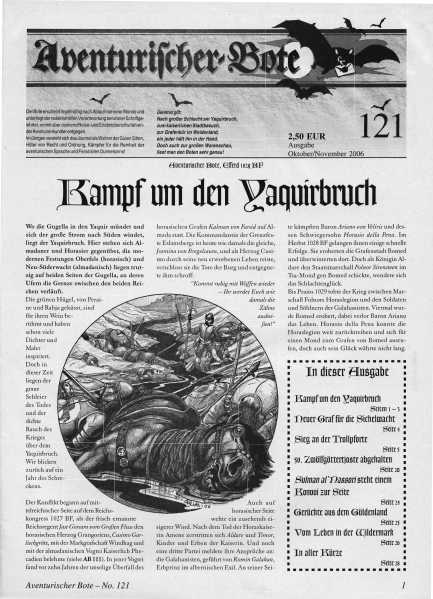 Aventurischer Bote Nr. 121 Das Schwarze Auge Fan-Magazin Zeitrung DSA Der Bote Nr. 121