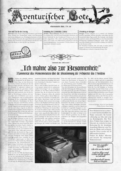 Aventurischer Bote Nr. 180 Das Schwarze Auge Fan-Magazin Zeitrung DSA Der Bote Nr. 180