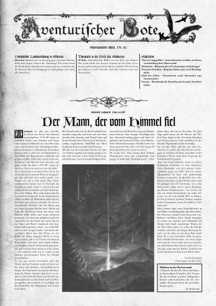 Aventurischer Bote Nr. 182 Das Schwarze Auge Fan-Magazin Zeitrung DSA Der Bote Nr. 182