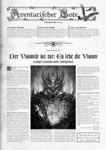 Aventurischer Bote Nr. 198 Das Schwarze Auge Fan-Magazin Zeitrung DSA Der Bote Nr. 198