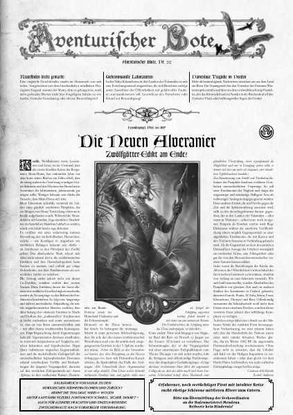 Aventurischer Bote Nr. 212 Das Schwarze Auge Fan-Magazin Zeitrung DSA Der Bote Nr. 212