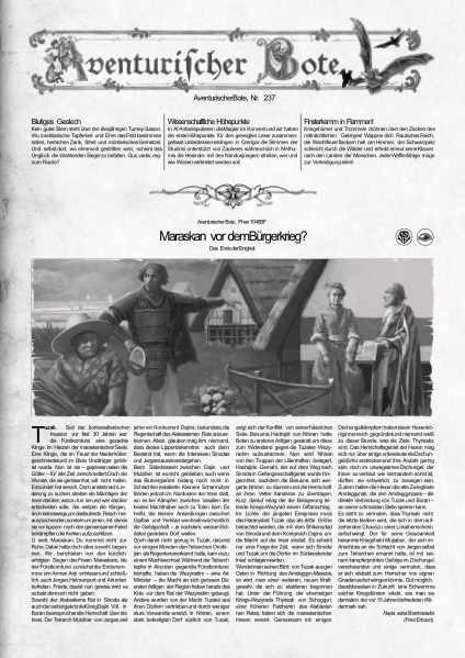 Aventurischer Bote Nr. 237 Das Schwarze Auge Fan-Magazin Zeitrung DSA Der Bote Nr. 237