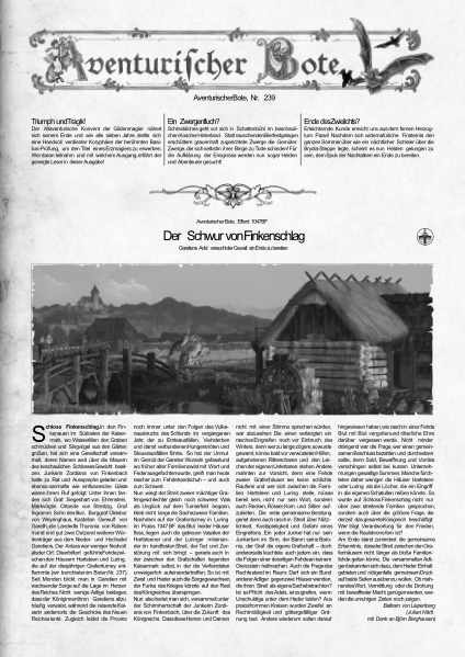 Aventurischer Bote Nr. 239 Das Schwarze Auge Fan-Magazin Zeitrung DSA Der Bote Nr. 239